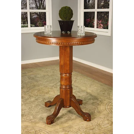 Cicero Pub Table with Round Top and Rope Molding